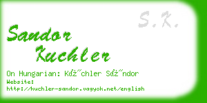 sandor kuchler business card